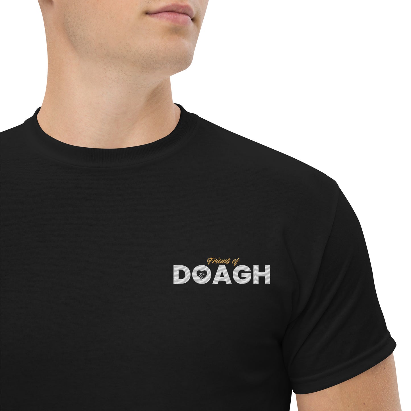 Embroidered Unisex Classic T-shirt (Black)